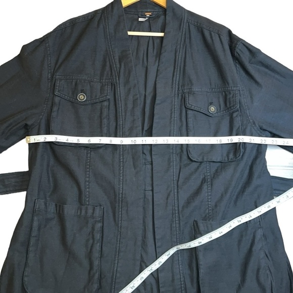 {EUC Free People In Our Nature Washed Black Tie Waist Cargo Jacket Medium} - Picture 12 of 13